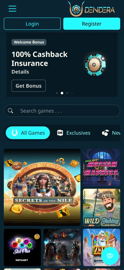 Dendera Casino — Estados: procesando, aprobada y pagada